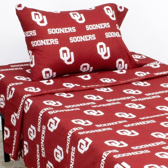 Oklahoma Sooners Sheet Set Full