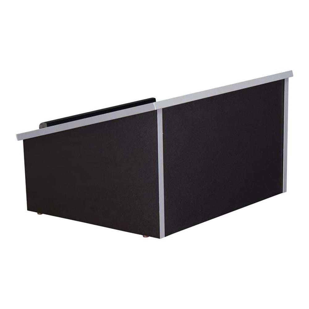 Black Thermofused Melamine Tabletop Lectern with Storage