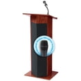 thumbnail image 1 of Oklahoma Sound 46" Power Plus Lectern with Wireless Handheld Mic in Mahogany, 1 of 7