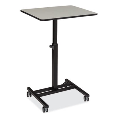 NPS Modern Powder-Coated Metal Sit and Stand Student's Desk in Gray