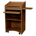 thumbnail image 1 of Oklahoma Sound Modern Wood Aristocrat Non-Sound Lectern in Medium Oak, 1 of 9