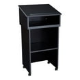 thumbnail image 1 of Oklahoma Sound Tabletop Lectern With Av Cart Lectern Base, Black With Charcoal Trim, 1 of 7