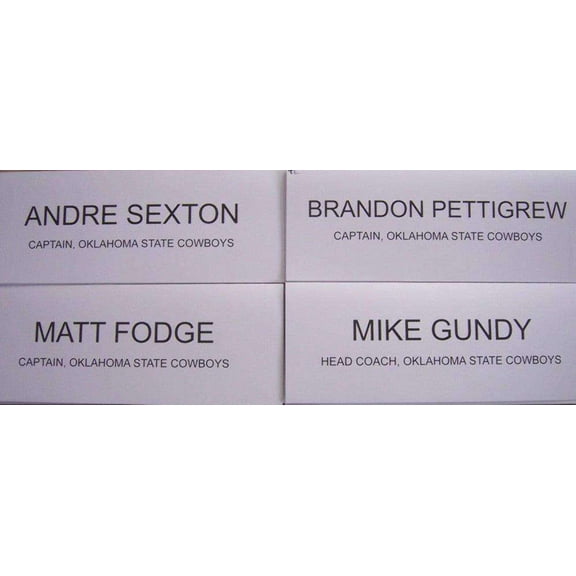 Oklahoma St 2008 Holiday Bowl luncheon placards Mike Gundy Brandon Pettigrew