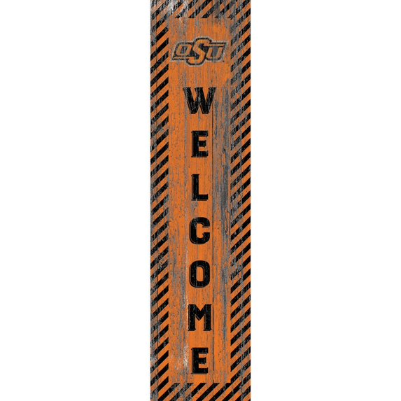 Oklahoma State Cowboys 12'' x 48'' Door Leaner Welcome Sign