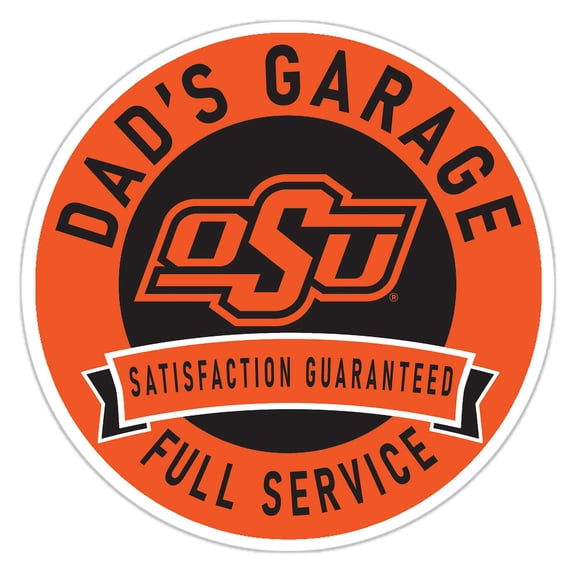 Oklahoma State Cowboys 16" Dad's Garage Wood Sign