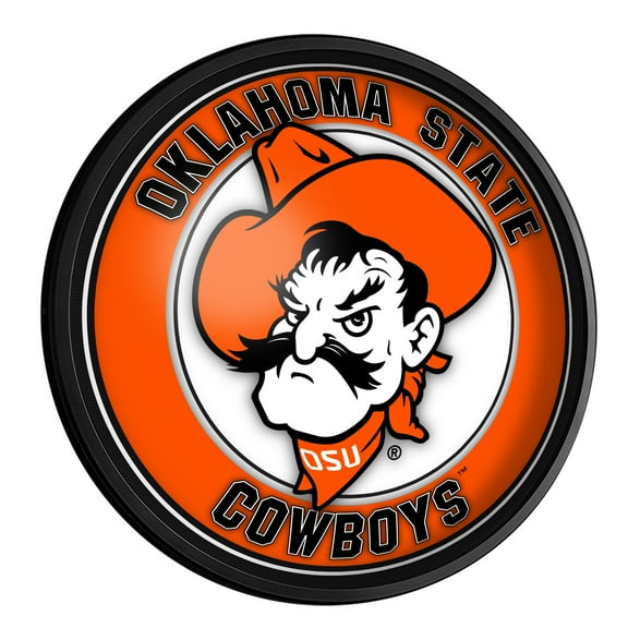 Oklahoma State Cowboys 18'' Round Slimline Illuminated Wall Sign