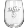 thumbnail image 1 of Oklahoma State Cowboys Etched 17oz. Rally Cry Stemless Wine Glass, 1 of 1