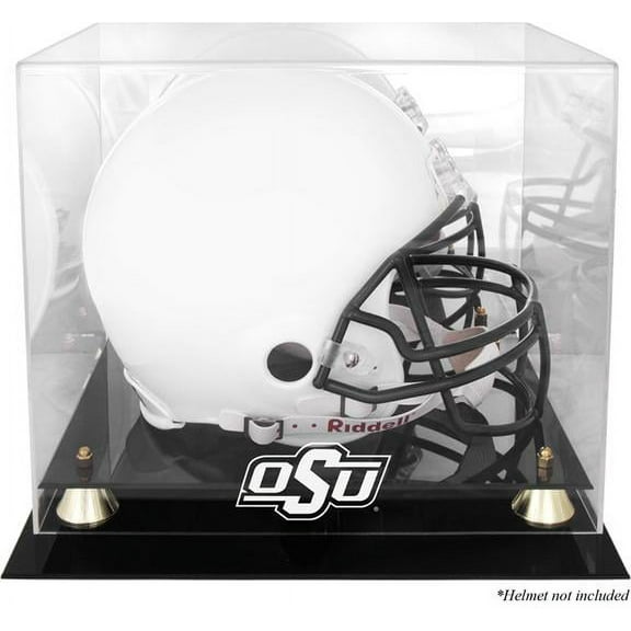 Oklahoma State Cowboys Golden Classic Logo Helmet Display Case with Mirrored Back