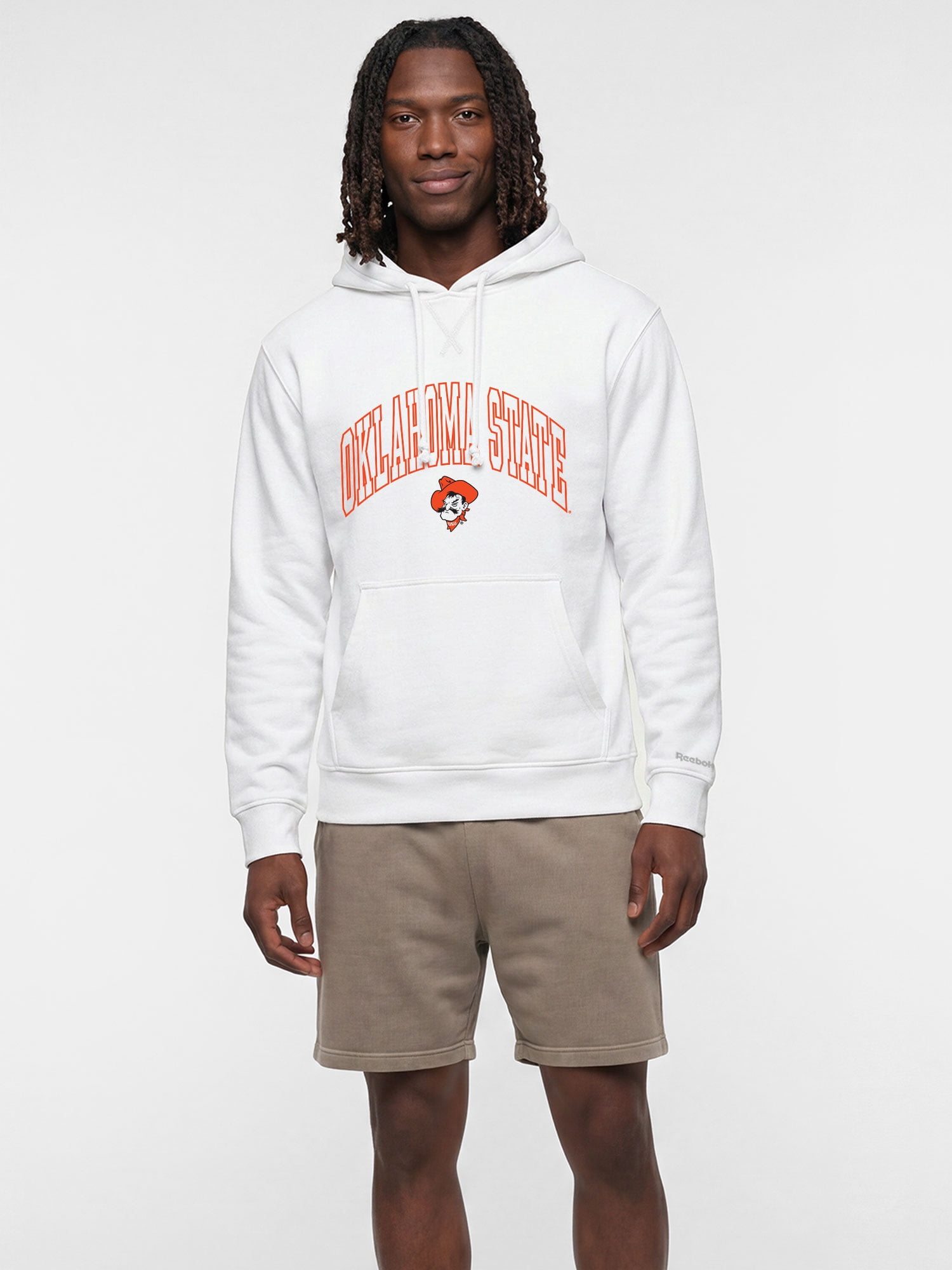 Oklahoma State Cowboys Reebok Mens White Hooded Sweatshirt