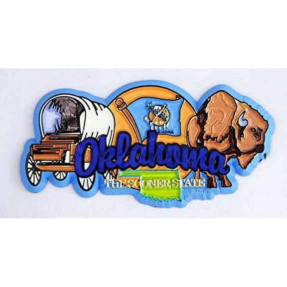 Oklahoma State Elements Fridge Collectible Souvenir Magnet