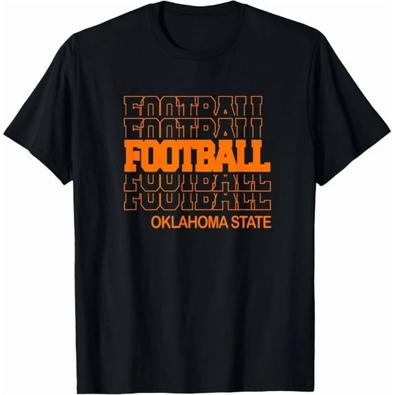 Oklahoma State Football Stacked Lettering Graphic T-Shirt