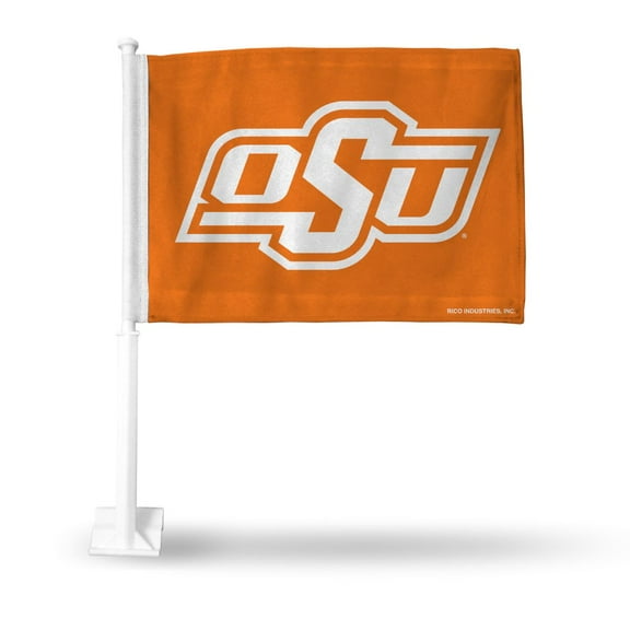 Oklahoma St-OSU-Cowboy's 14x19 Double Sided Window Mount Orange Car Flag