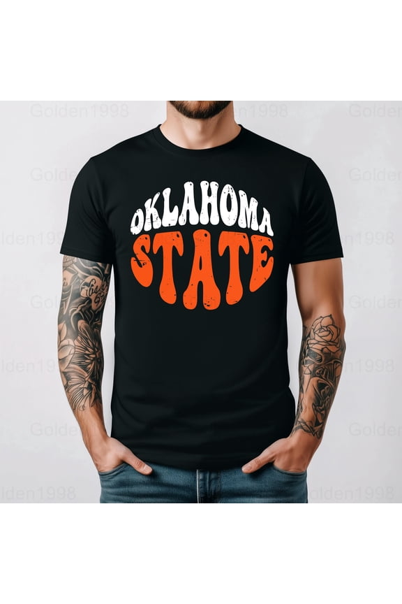 Oklahoma State Retro Vintage Distressed American Pride Gift Graphic Tee,for men & women up to 5XL