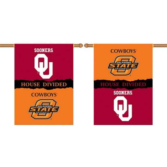 Oklahoma State University House Divided Rivalry Flag