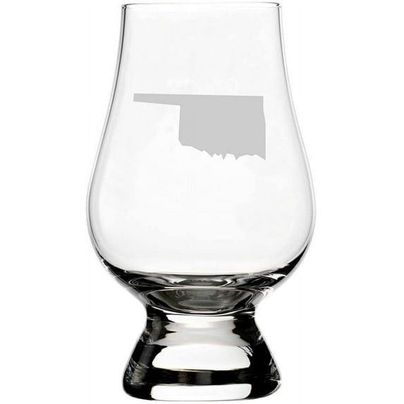 Oklahoma States Etched 6.5oz Glencairn Whisky Glass