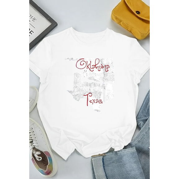 Oklahoma Texas Rivals Okie Distressed Vintage Graphic Unisex T-Shirt, up to Size 5XL