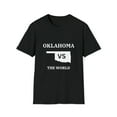 thumbnail image 1 of Oklahoma VS The World Unisex Softstyle T-Shirt Red Black Football, 1 of 3