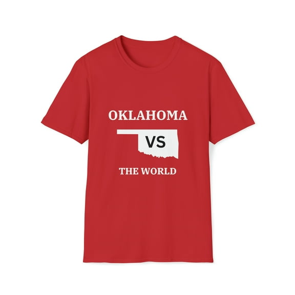 Oklahoma VS The World Unisex Softstyle T-Shirt Red Black Football