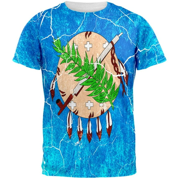 Oklahoma Vintage Distressed State Flag All Over Mens T Shirt Multi SM