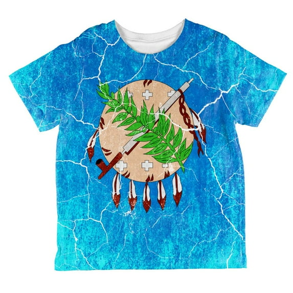 Oklahoma Vintage Distressed State Flag All Over Toddler T Shirt Multi 4T
