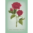 thumbnail image 1 of Oklahoma, Vintage Flora, State Series, Oklahoma Rose (12x18 Wall Art Poster, Room Decor), 1 of 3