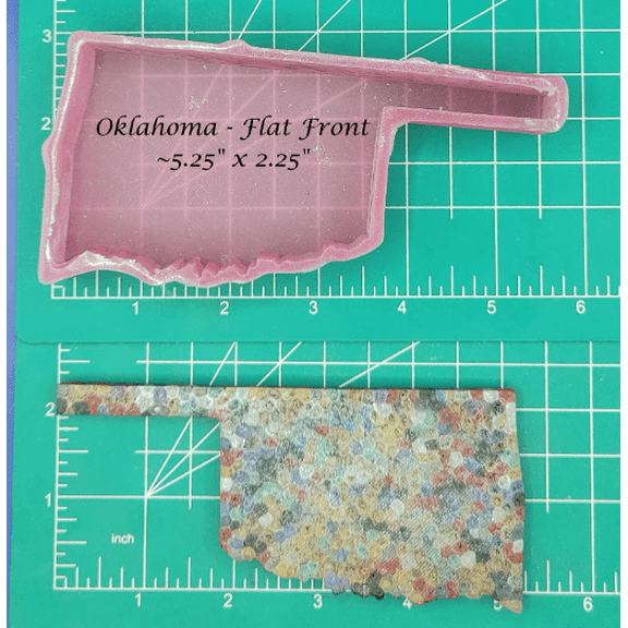 Oklahoma - flat front - silcone freshie mold