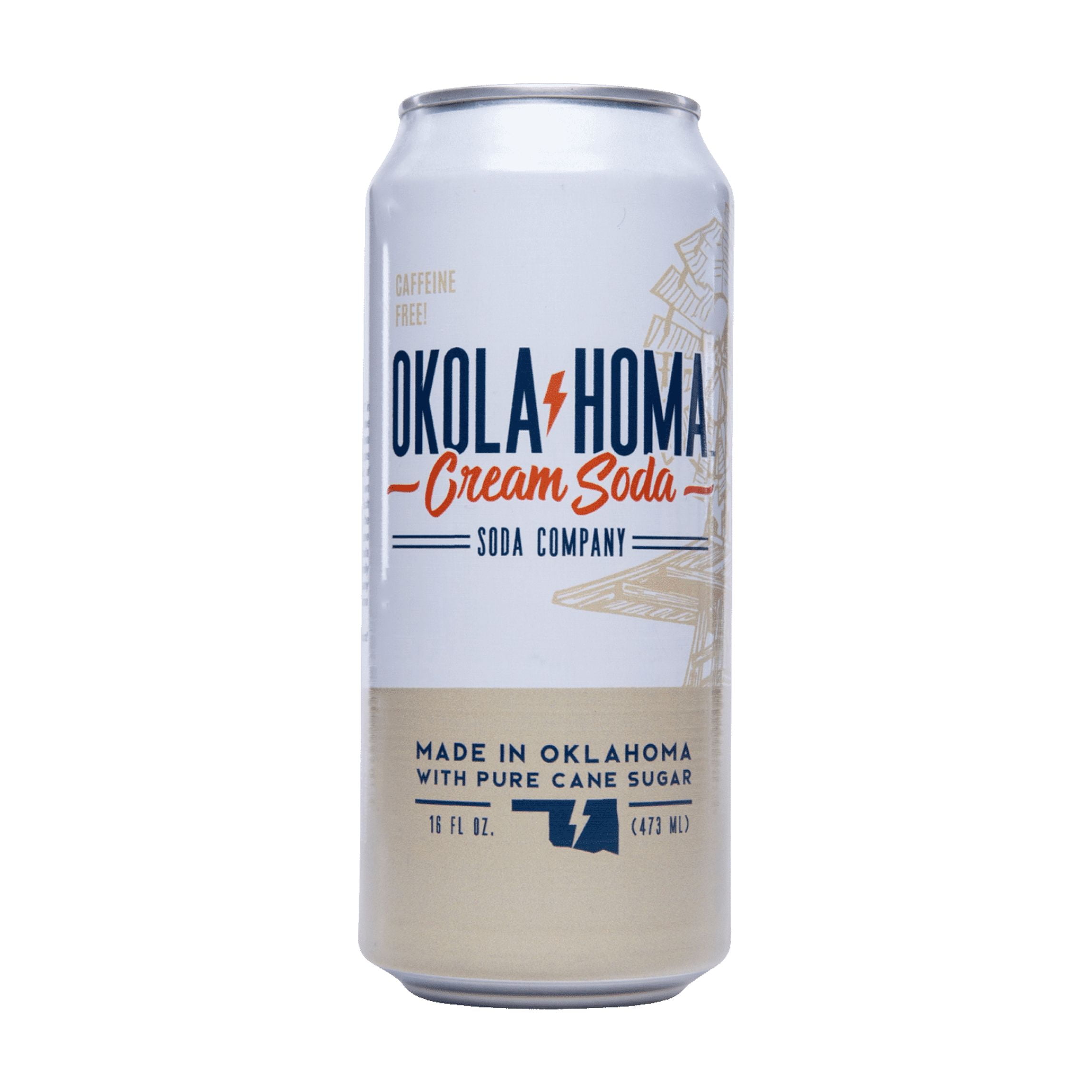 Okolahoma Soda Co Cream Soda Single 16oz Can