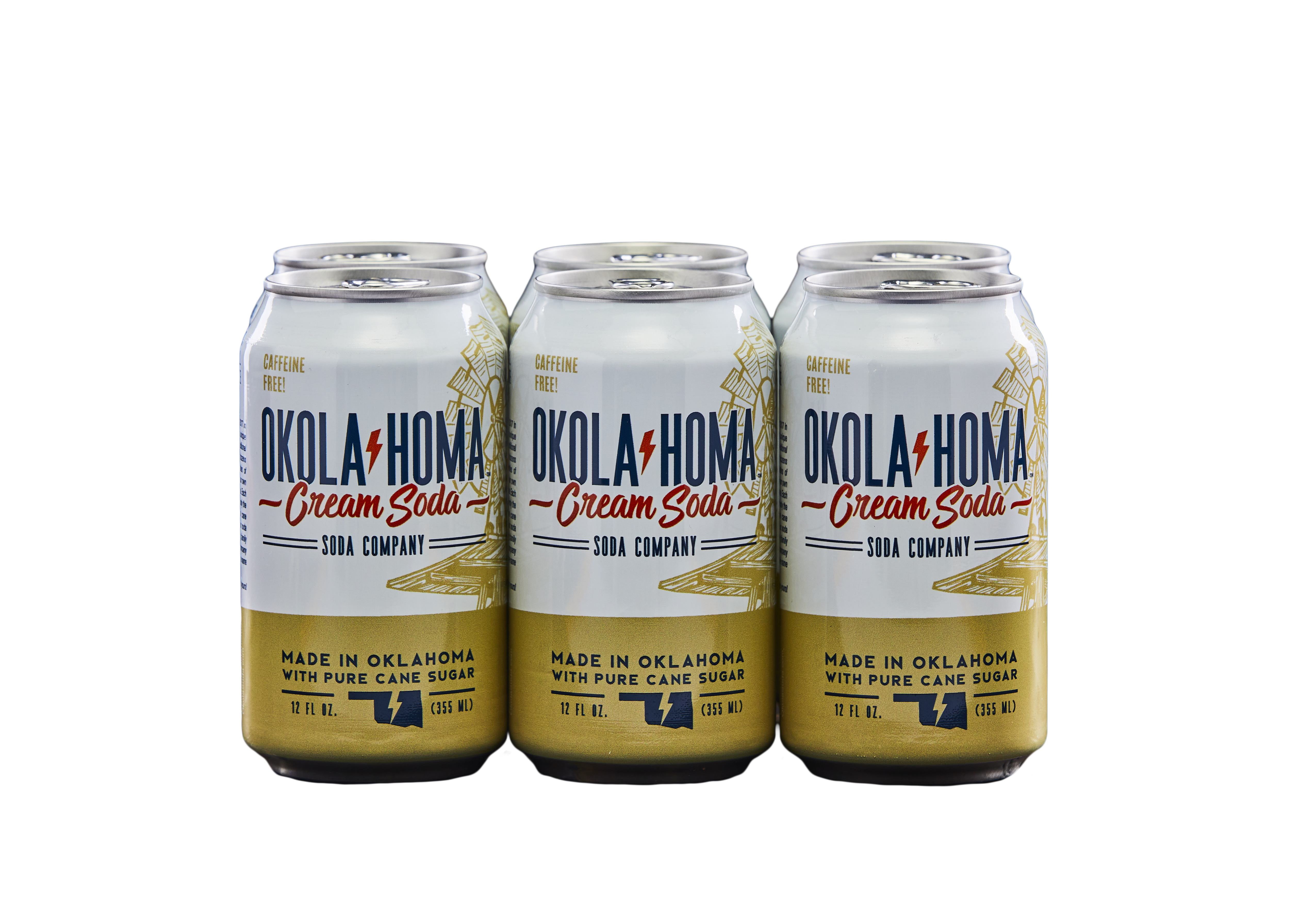 Okolahoma Soda Co Cream Soda 6 Pack 12oz Can