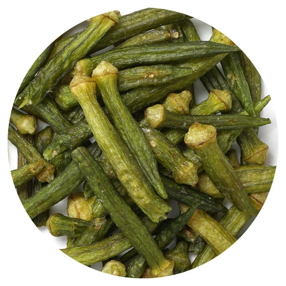 Okra Chips,1 Pound Bag, Veggie Chips, Vegetable Snacks, The Hampton Popcorn & Candy Company