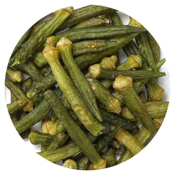Okra Chips, 2 Pound Bag, Veggie Chips, Vegetable Snacks, The Hampton Popcorn & Candy Company