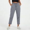 thumbnail image 1 of Oksale Cargo Pants Women with Pockets Stretch Drawstring High Waisted Sweatpants Cozy Soft Workout Travel Pants 2026 Dark Gray XL, 1 of 10