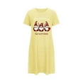 thumbnail image 1 of Oksale Christmas Nightgown for Women Cute Xmas Print Sleep Shirt Short Sleeve Pajama Dress Casual Crewneck Short Night Gown Soft Comfy Sleepwear Yellow M, 1 of 5
