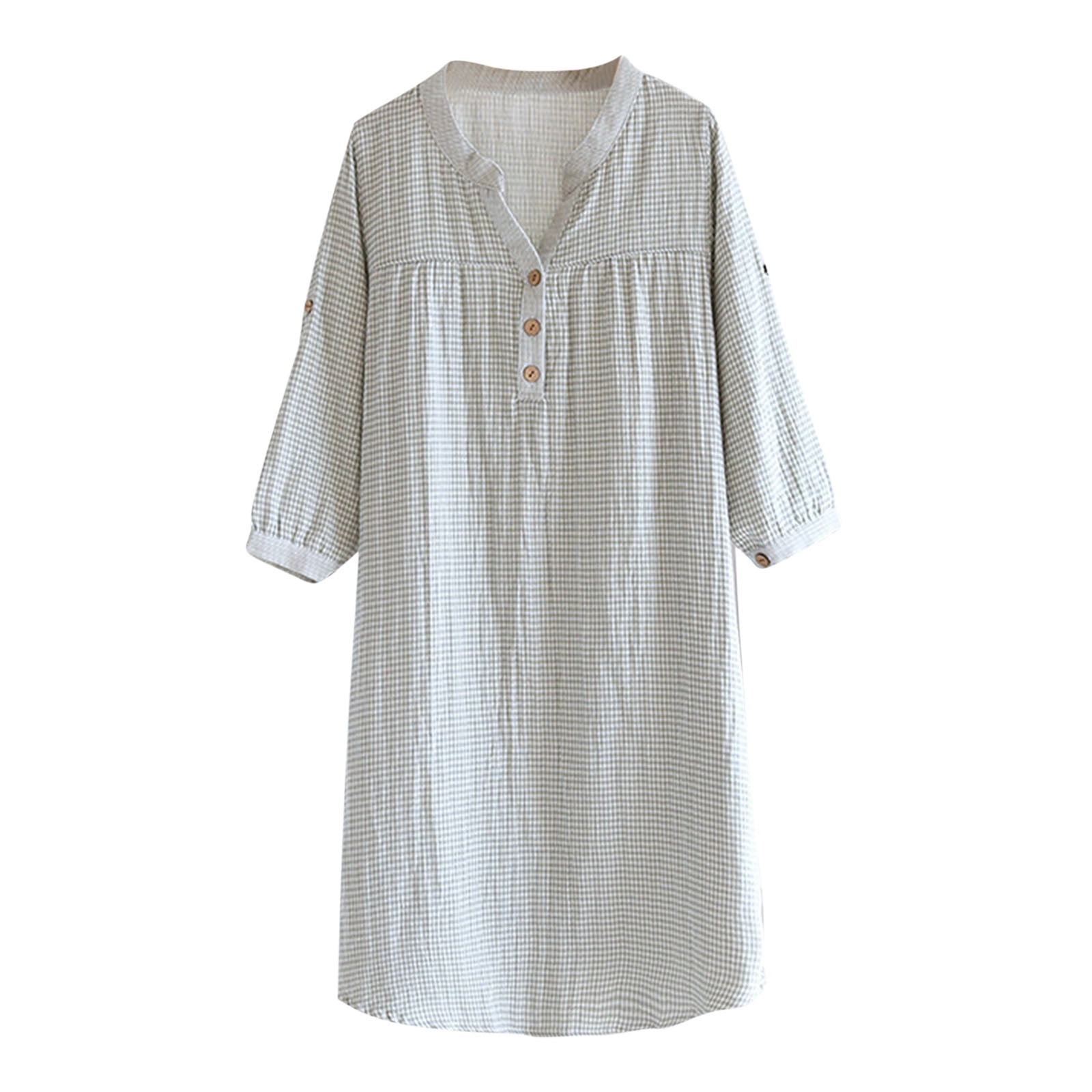 Soft Dusk - Sway Sleep Dress Women’s Cotton Gingham Sleep Dress