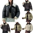 thumbnail image 1 of Oksale Cropped Puffer Jackets for Women Casual Lapel Quilted Outerwear Comfort Long Sleeve Overcoats for Winter 2025 White M, 1 of 8