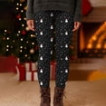 thumbnail image 1 of Oksale Cute Snowman Graphic Christmas Leggings for Women Plus Size Tummy Control Yoga Pants Soft Cozy Stretchy High Wasited Gym Tights Black XL, 1 of 6