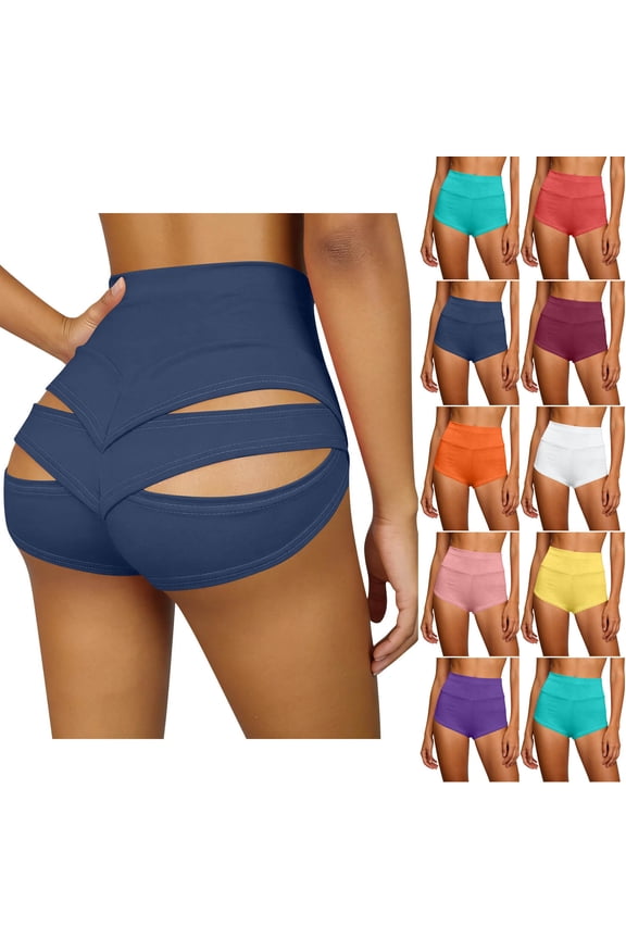 Cutout Dance Shorts for Women Stretch High Waisted Hotpants Shorts Lightweight Comfy Athletic Shorts Mint Green XL