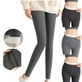 thumbnail image 1 of Oksale Dressy Fleece Lined Leggings Women Winter Warm Ribbed Leggings Tummy Control High Waisted Ankle Trousers Soft Cozy Tight Pants Gray M, 1 of 8