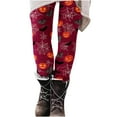 thumbnail image 1 of Oksale Funny Graphic Leggings for Women Slim Fit Halloween Pants High Waisted Yoga Leggings Tummy Control Yoga Tights Feitival Athletic Trousers Red XXL, 1 of 5