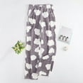 thumbnail image 1 of Oksale Fuzzy Fleece Pajama Pants for Woemn with Pockets Cute Cloud Graphic Winter Loungewear Plus Size Thicken Thermal Fashion Sleepwear for Home Gray S, 1 of 8