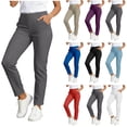 thumbnail image 1 of Oksale Golf Pants Women Petite Stretch High Waisted Travel Pants with Pockets Summer Plus Size Comfortable Ankle Hiking Work Pants 2026 Light Blue M, 1 of 7