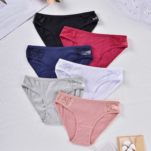 Oksale High Cut Briefs for Women Cotton Breathable Soft Seamless Underwear Stretch Mid Rise Cozy Panties White M