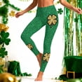 thumbnail image 1 of Oksale High Waisted Yoga Pants for Women Plus Size St.Patrick Day Leggings Funny Graphic Tummy Control Jeggings Trousers 2026 Green L, 1 of 10