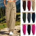 thumbnail image 1 of Oksale Hiking Pants Women Quick Dry Lightweight Cargo Pants with Pockets Elastic High Waisted Summer Pants for Active Outdoor Hot Pink 2XL, 1 of 9