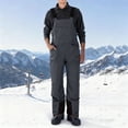 thumbnail image 1 of Oksale Men One Piece Ski Suit Snow Suits Plus Size Insulated Winter Fashion Clothing Windproof Bib Jumpsuits for Snowboard 2025 Gray XL, 1 of 8