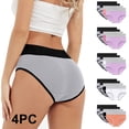 thumbnail image 1 of Oksale Period Underwear for Women Heavy Flow High Waisted Panty Briefs Plus Size Soft Comfortable Mensutral Cotton Panties 4 Pack Multicolor24 2XL, 1 of 10