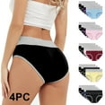 thumbnail image 1 of Oksale Period Underwear for Women Heavy Flow High Waisted Panty Briefs Plus Size Soft Comfortable Mensutral Cotton Panties 4 Pack Yellow 3XL, 1 of 9