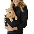 thumbnail image 1 of Oksale Pet Carrier Kangaroo Pouch Hoodies for Women with Pocket Cat Dog Pouch Sweatshirts Oversized Long Sleeve Pullover 2025 Black L, 1 of 9