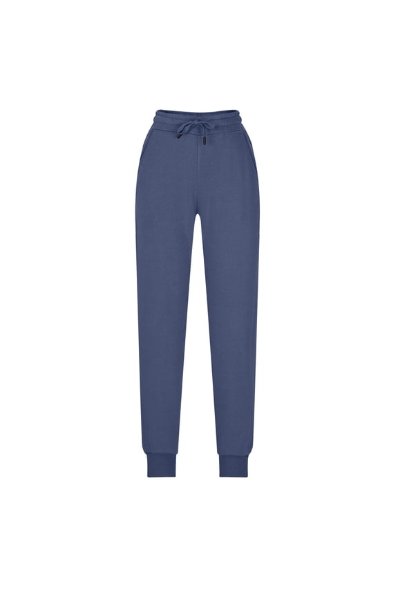 Petite Sweatpants for Women Plus Size Cinch Bottom Cotton Sweat Pants with Pockets Casual Cozy Stretch Drawstring Waisted Joggers for Athletic Blue 3XL