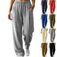 thumbnail image 1 of Oksale Petite Sweatpants for Women with Pockets Elastic Drawstring High Waisted Sweat Pants Loose Comfy Wide Leg Athletic Pants Gray S, 1 of 7