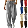 thumbnail image 1 of Oksale Petite Sweatpants for Women with Pockets Elastic Drawstring High Waisted Sweat Pants Loose Comfy Wide Leg Athletic Pants Navy S, 1 of 7
